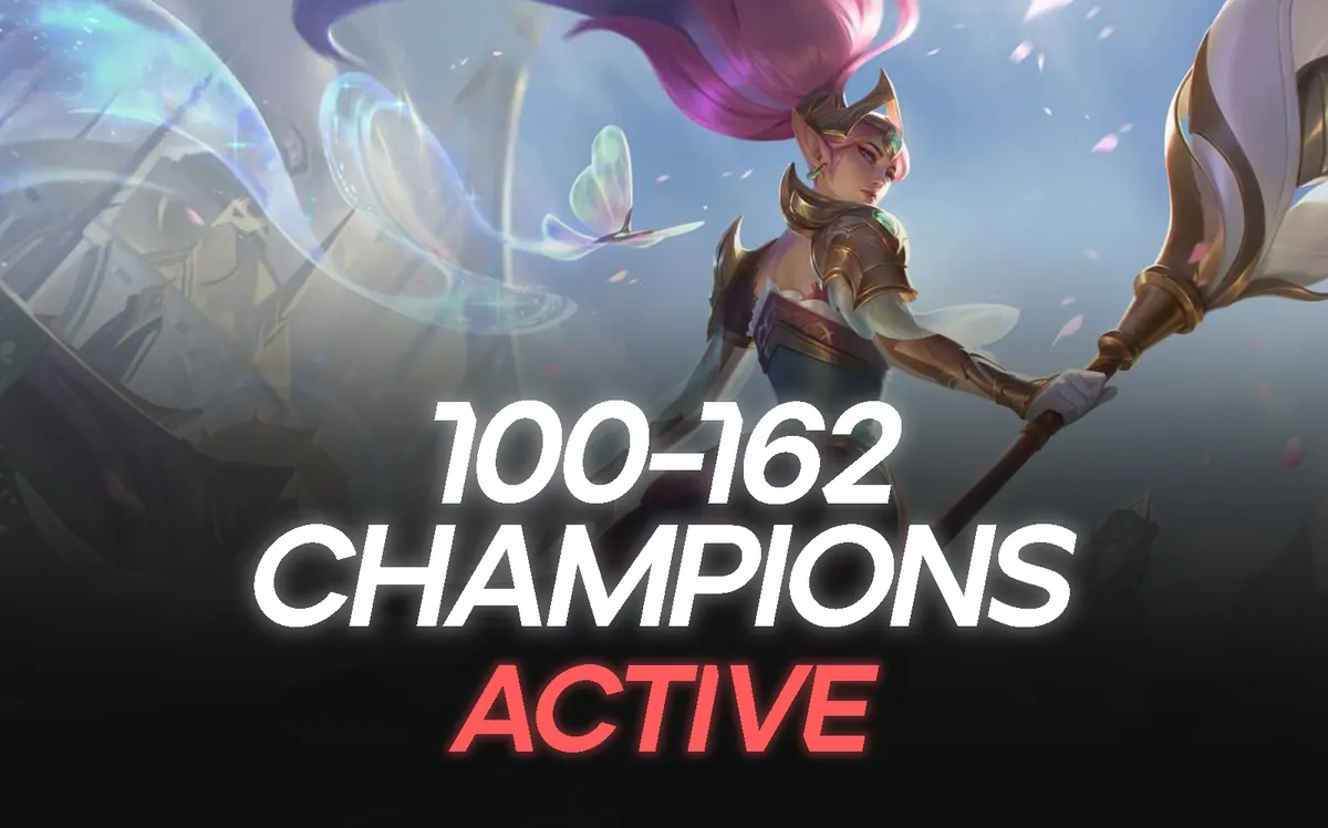 100–162 Champions Active League of Legends account