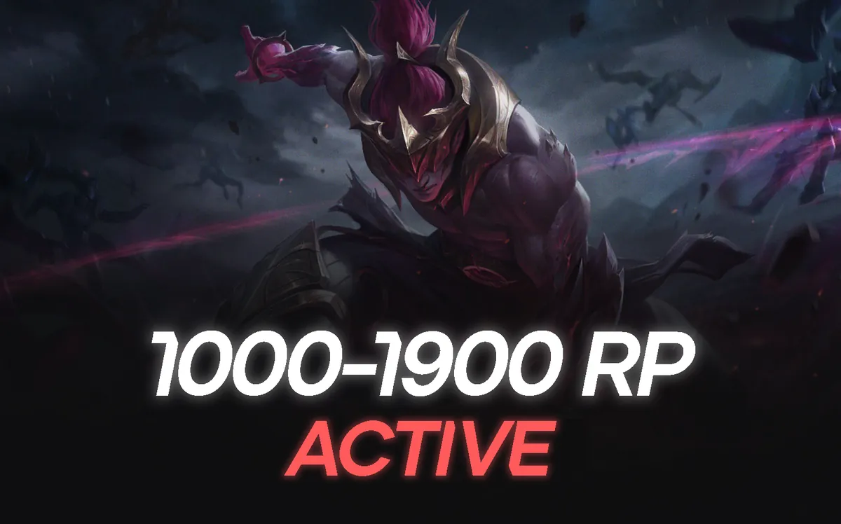1 000–1 900 RP Active League of Legends account