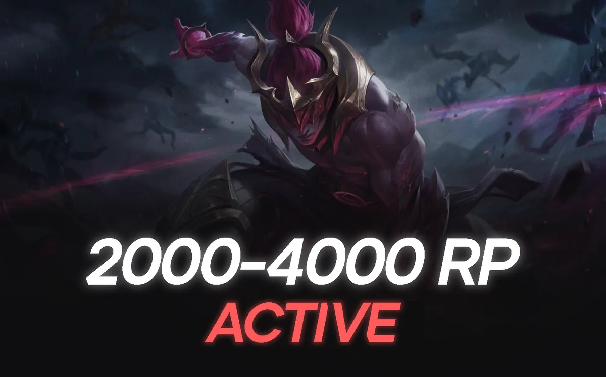 2 000–4 000 RP Active League of Legends account