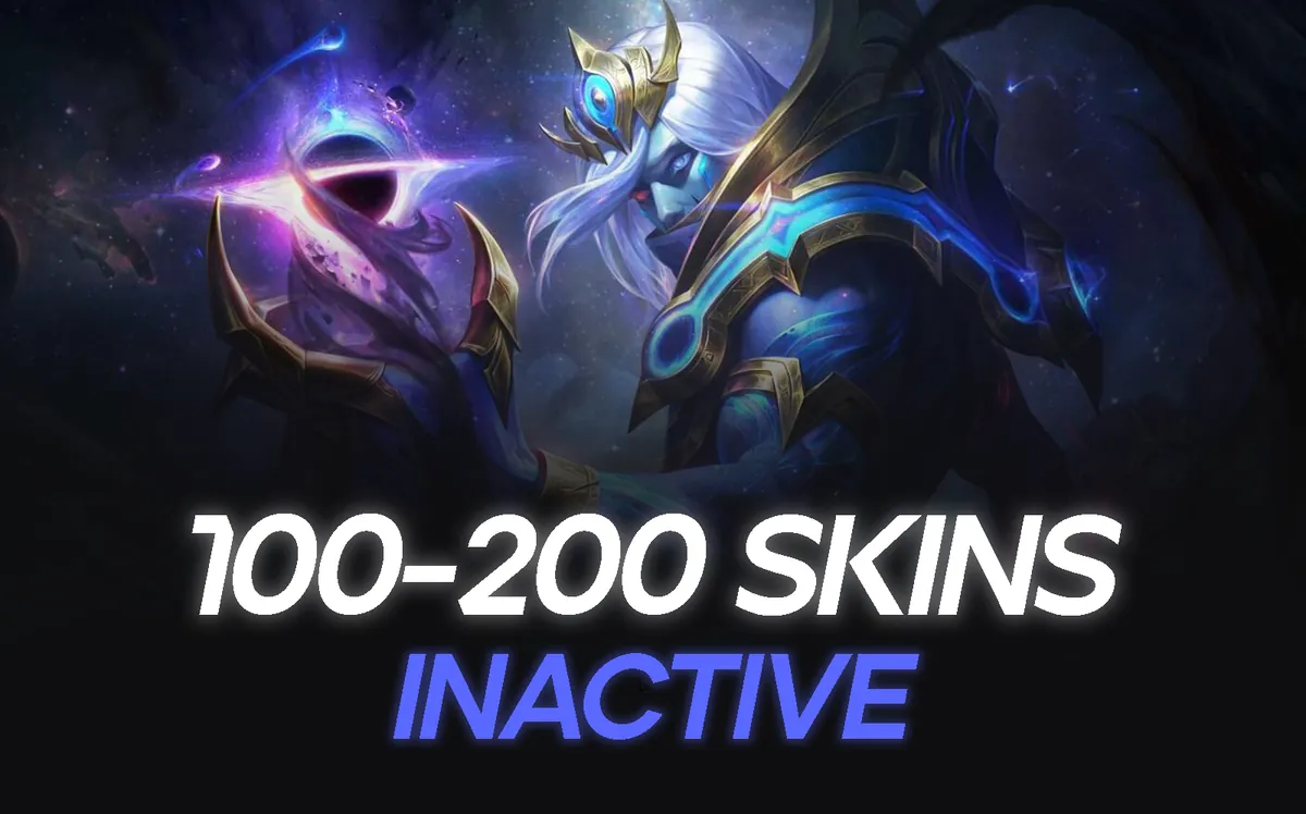 100–200 Skins Inactive League of Legends account