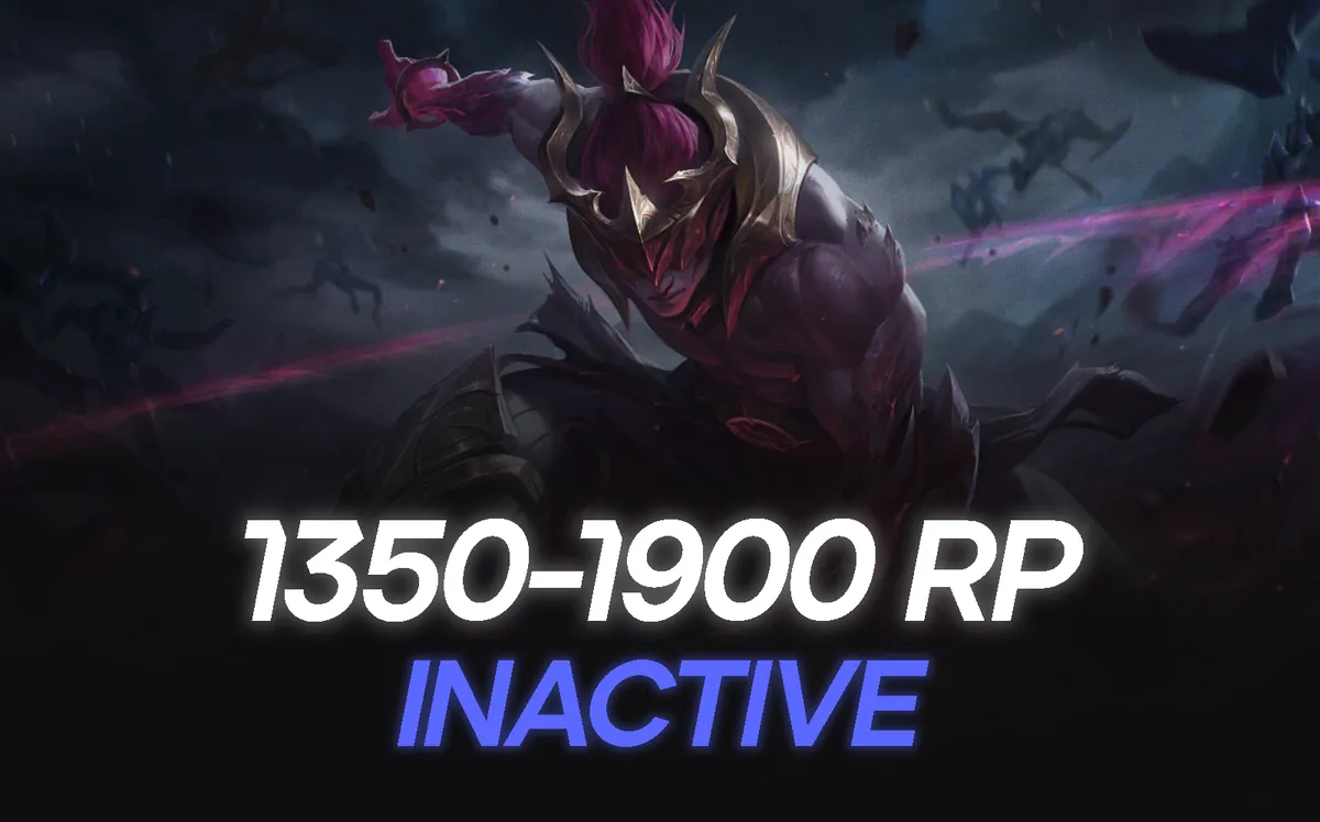 1 350–1 900 RP Inactive League of Legends account