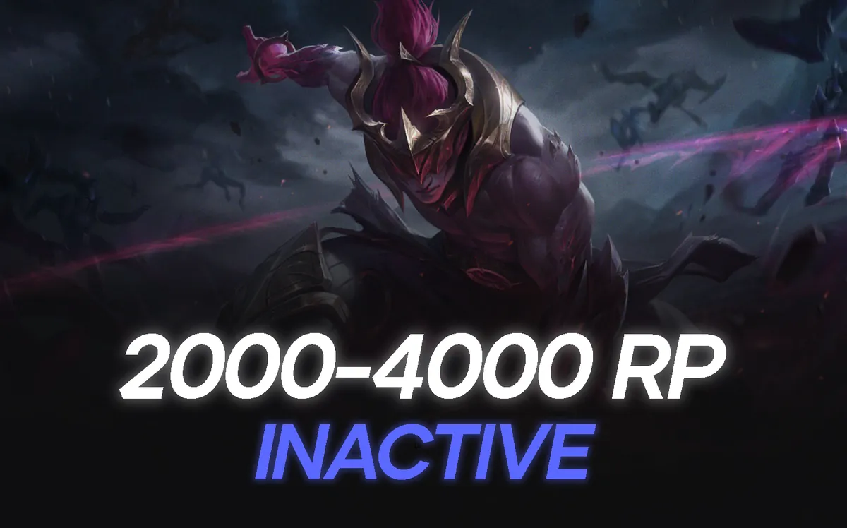 2 000–4 000 RP Inactive League of Legends account