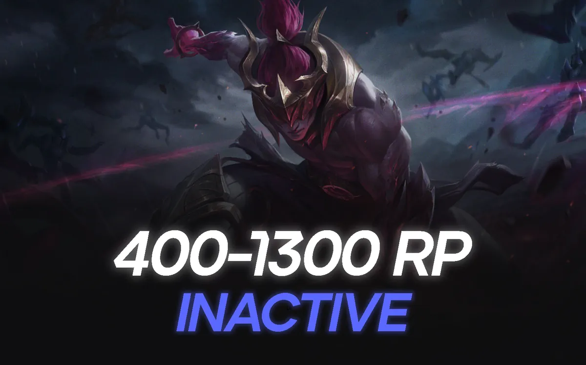 400–1 300 RP Inactive League of Legends account